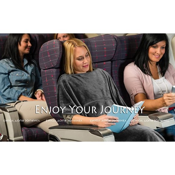 New Poncho  Premium Cozy Fleece Portable Poncho Blankets with Built-in B… - Picture 10 of 10